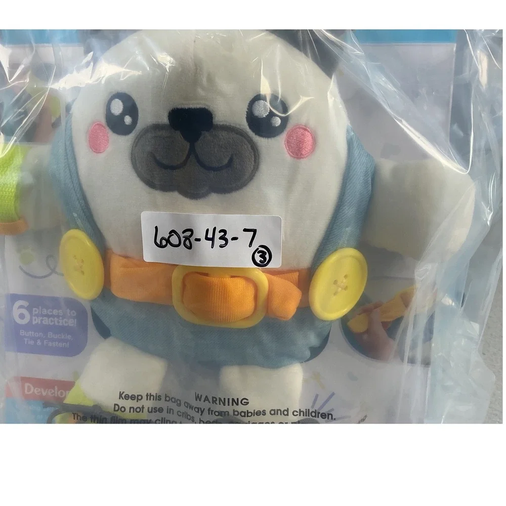 Fisher-Price FP Pets Learn-to-Dress Pup Plush Fine Motor Skills Toy 2+ NEW